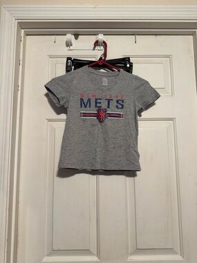 Genuine Merchandise Gray New York Mets Kids Tee with Blue & Orange Logo size s 3